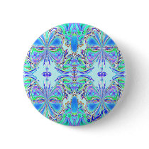 "Blue Butterfly Mandala" Button by Aquavel "Blue Butterfly Mandala" Button