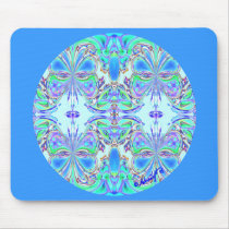 "Blue Butterfly Mandala" Mousepad by Aquavel "Blue Butterfly Mandala" Mousepad