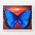 Blue Butterfly Morph Sunset - Multi Mouse Mats