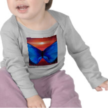 Blue Butterfly Morph Sunset - Multi T-shirts