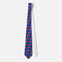 Blue Butterfly Morph Sunset - Multi Neck Tie