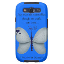 Blue Butterfly Motivational Samsung Galaxy Case casemate cases