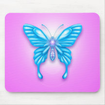 Blue Butterfly Mousepad