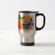 Blue Butterfly Mugs
