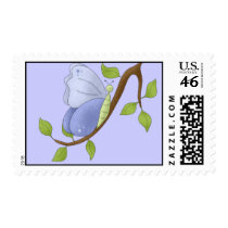 Blue Butterfly on a Branch