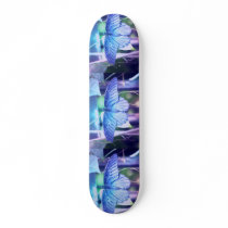 Blue Butterfly Photo Skateboard