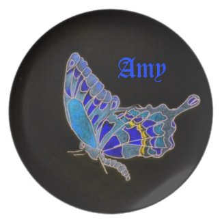 Blue Butterfly Plate