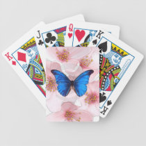 Blue butterfly playiing cards playing cards