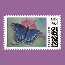 BLUE BUTTERFLY postage by dequilla BLUE BUTTERFLY postage