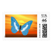 Blue Butterfly postage by Lidusik Blue Butterfly postage