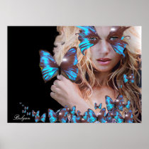 BLUE BUTTERFLY POSTERS