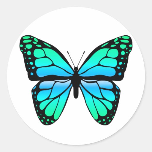 Blue Butterfly Sticker Zazzle