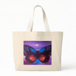 Blue Butterfly Sunset Painting - Multi Tote Bags