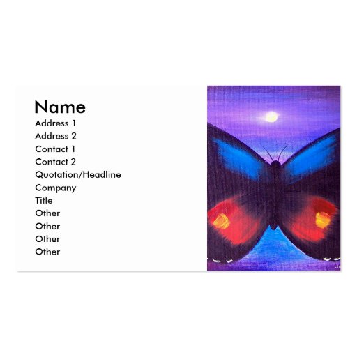 Blue Butterfly Sunset Painting - Multi Business Cards