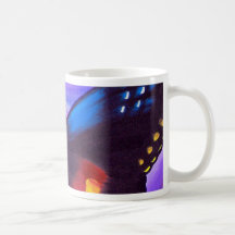 Blue Butterfly Sunset Painting - Multi Coffee Mug