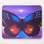 Blue Butterfly Sunset Painting - Multi Mouse Mats