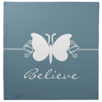 Blue Butterfly Swirls Napkins