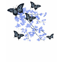 Blue Butterfly T-Shirt by calroofer Blue Butterfly T-Shirt