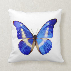 Blue Butterfly - Throw Pillow Throw Pillows
