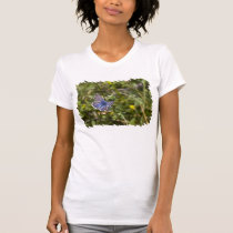 Blue Butterfly White Edge t-shirts