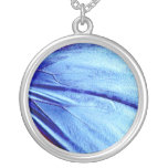 Blue butterfly wing custom necklace