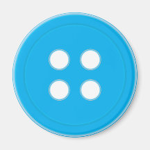 Blue Button Refrigerator Magnet