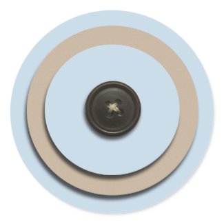 Blue Buttons & Brackets Envelope Seals sticker
