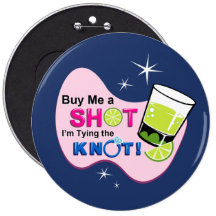Blue "Buy Me a Shot I'm Tying the Knot" Pin