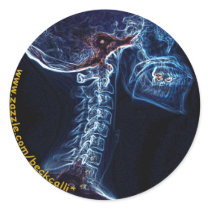 Blue C-spine X-ray sticker by BeckCalli Blue C-spine X-ray sticker