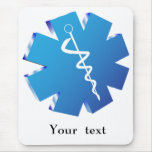 Blue caduceus medical gifts mousepads