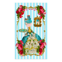 Blue Cakes and Pink Rose Tea Business Card business cards