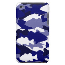 Blue Camo Bass Fishing Barely There iPod Covers