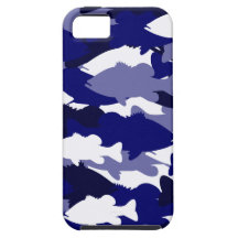 Blue Camo Bass Fishing iPhone 5 Cover