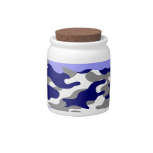BLUE CAMO CANDY DISH