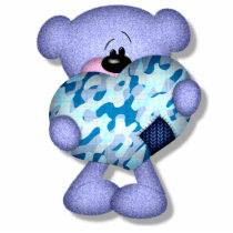 blue camo heart bear photo sculptures by doonidesigns blue camo heart bear photo sculptures