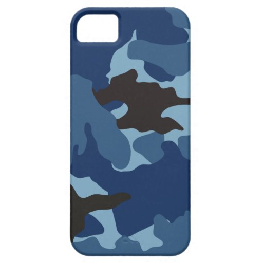 Blue Camo Military iPhone 5 Barely There Cases Zazzle
