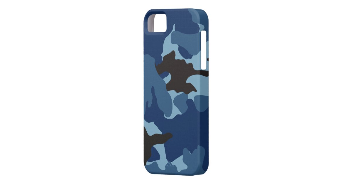 Blue Camo Military iPhone 5 Barely There Cases Zazzle