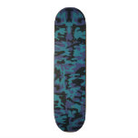 Blue camo pattern skateboards