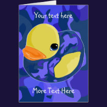 Blue Camo Rubber Ducky cards