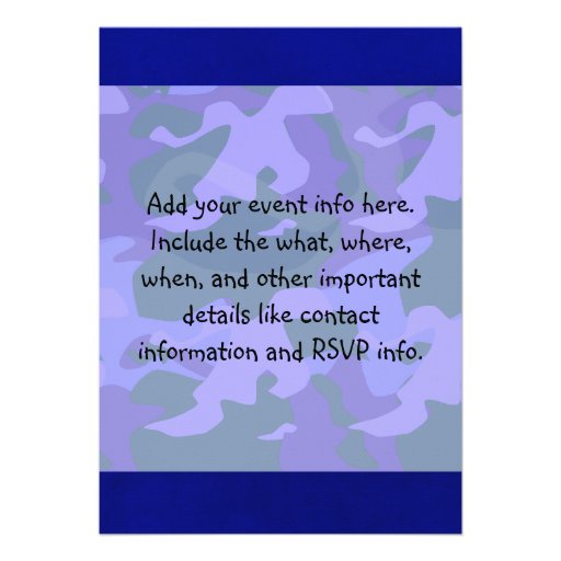 Blue Camo Rubber Ducky Invite