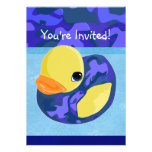 Blue Camo Rubber Ducky Personalized Announcement