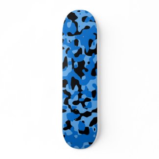 Blue Camo skateboard