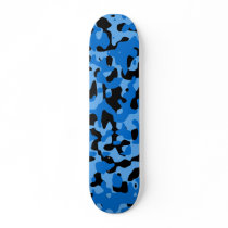 Blue Camo Skate Board Deck