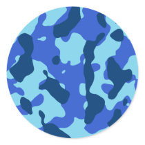 Blue Camo Sticker by turtle53322 Blue Camo Sticker