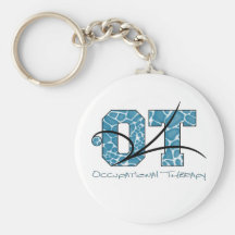 Blue Camo with scroll Key Chain