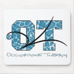 Blue Camo with scroll Mouse Pads