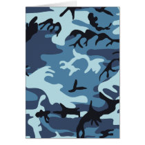 Blue Camouflage Card