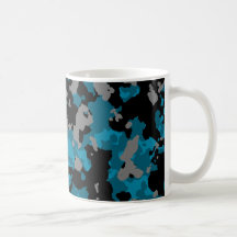 Blue Camouflage Mug Template