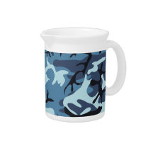 Blue Camouflage Pitcher