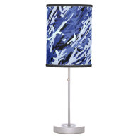 Blue Camouflage Table Lamp